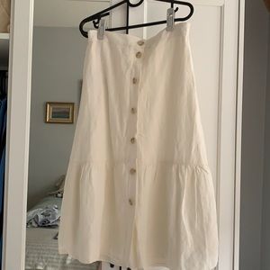 Classic Linen NWOT Loft midi skirt! Size S!